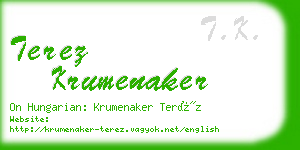 terez krumenaker business card